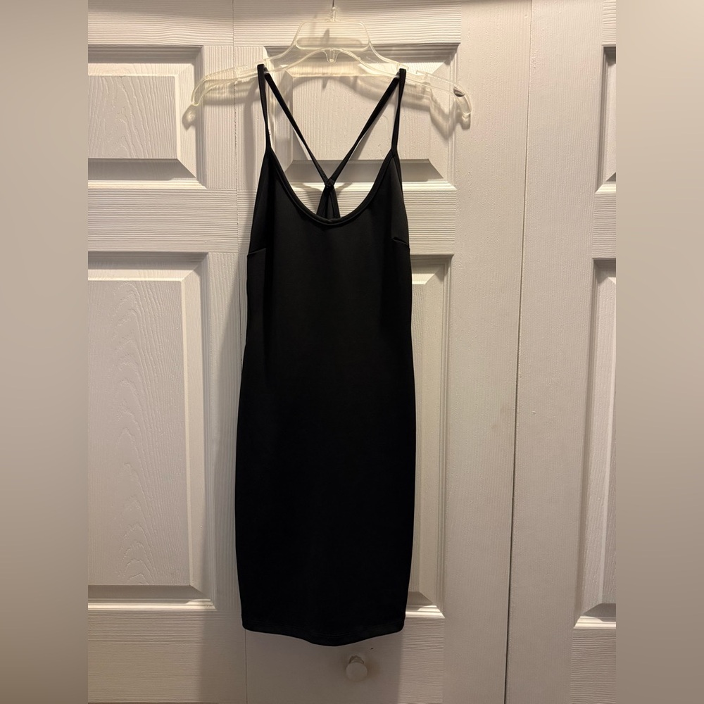Solemio Black Backless Dress